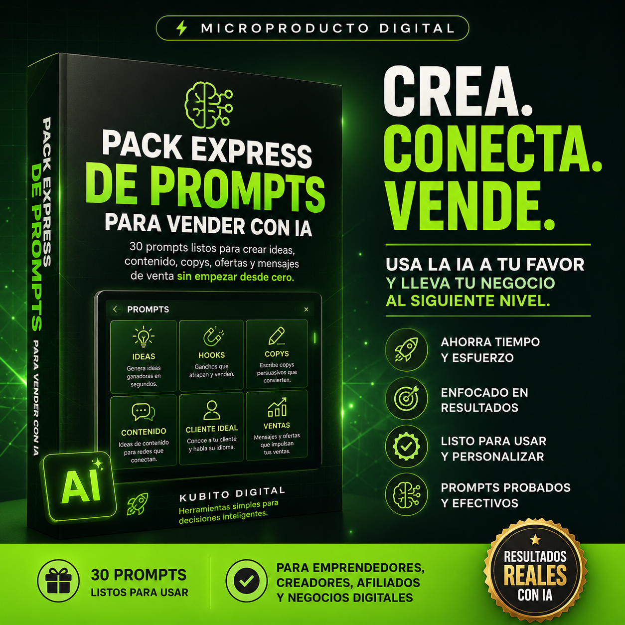 Pack de prompts de IA de Kubito Digital